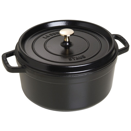 STAUB LA COCOTTE Garnek żeliwny okrągły 5.2 ltr, czarny