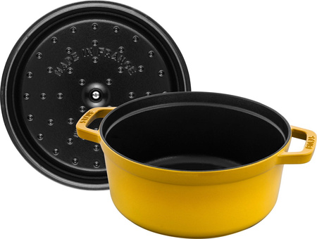 STAUB LA COCOTTE Garnek żeliwny okrągły 3.7 ltr cytrynowy