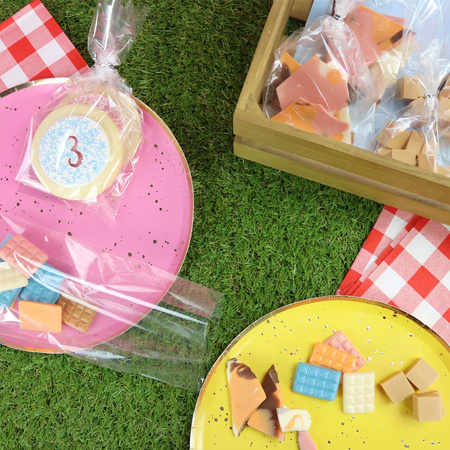 PME Woreczki cukiernicze foliowe ze srebnymi wstążkami