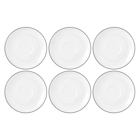 SELTMANN LIDO BLACK LINE Zestaw 6 spodków 14.5 cm