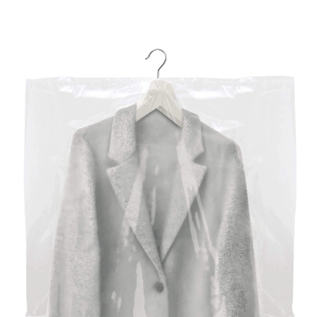 RAYEN Zestaw 3 przezroczystych pokrowców na odzież L