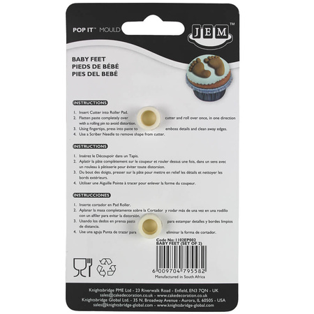PME Zestaw 2 foremek JEM Pop It Stópki dziecięce