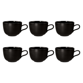 SELTMANN LIBERTY VELVET BLACK Zestaw 6 filiżanek do kawy 380 ml