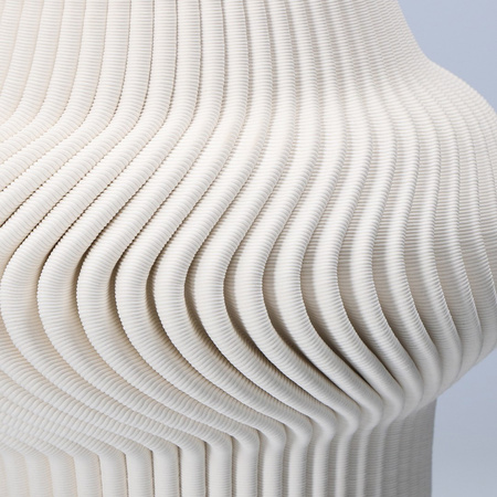 RITUALI DOMESTICI LINO Biały wazon 35.5 x 23 cm