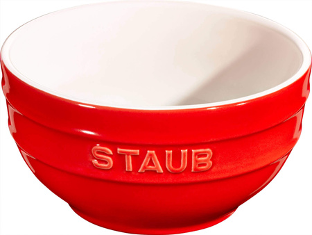 STAUB SERVING Zestaw 4 misek okrągłych 14 cm, czerwony