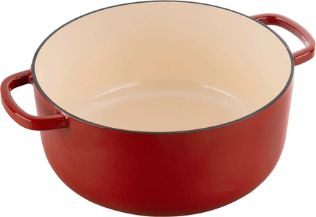 BALLARINI BELLAMONTE Garnek żeliwny okrągły 5.5 ltr, czerwony