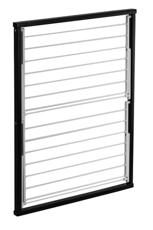 ARREDAMENTI KLAUS Suszarka na pranie na kaloryfer - 89 x 68 cm, Czarny