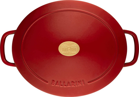 BALLARINI BELLAMONTE Garnek żeliwny owalny 7.5 ltr, czerwony