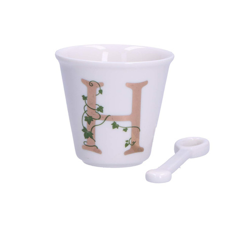 LA PORCELLANA BIANCA UNICO Filiżanka z łyżeczką 75 ml, Wzór H