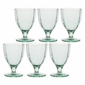 ROSE&TULIPANI AMAMI Zestaw 6 kieliszków 300 ml jasnozielony
