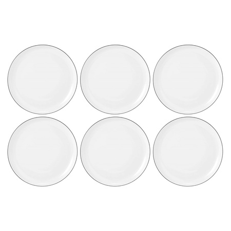 SELTMANN LIDO BLACK LINE Zestaw 6 talerzy obiadowych 20 cm