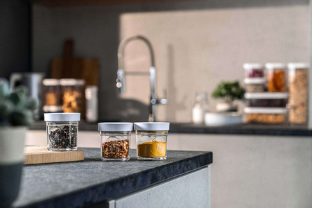 ZWILLING FRESH & SAVE CUBE 3 pojemniki plastikowe XS - 120 ml, szary