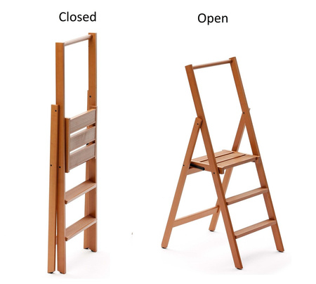 ARREDAMENTI KIMORA 3 Drabina - 116 x 48 cm, brązowy