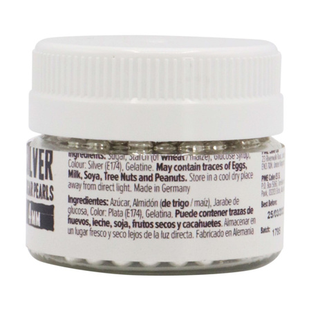 PME Cukrowe perełki dekoracyjne 100 g 4 mm, srebrny