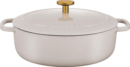 BALLARINI BELLAMONTE Garnek żeliwny owalny 6.5 ltr, kość słoniowa