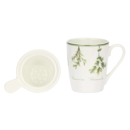 LA PORCELLANA BIANCA COLTIVIA Kubek infuzyjny z pokrywką 350 ml