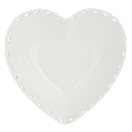 LA PORCELLANA BIANCA VALENTINO Zdobiona miska serce 20 cm