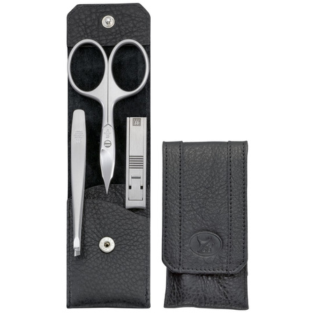 ZWILLING TWINOX Zestaw podróżny - czarne skórzane etui, 3 elementy
