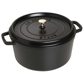 STAUB LA COCOTTE Garnek żeliwny okrągły 8.35 ltr, czarny