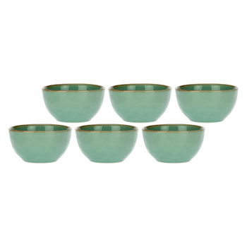 ROSE&TULIPANI CONCERTO VERDE ACQUA Zestaw 6 misek na owoce 11 cm