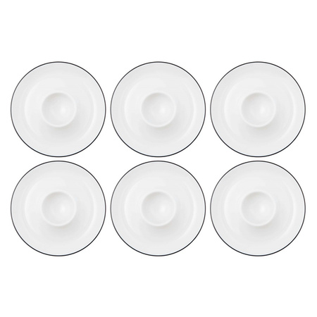 SELTMANN LIDO BLACK LINE Zestaw 6 podstawek na jajko 12.5 cm