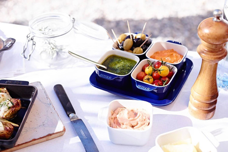 STAUB SERVING Zestaw do przystawek, 5 elementów 500 ml, niebieski