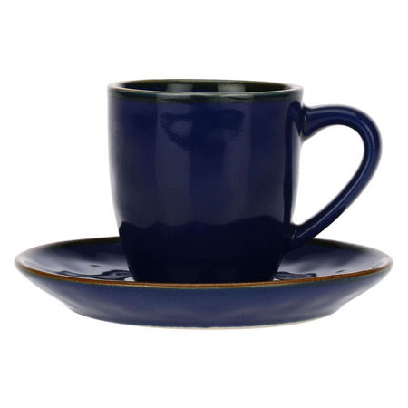 ROSE&TULIPANI CONCERTO BLU COBALTO Zestaw 6 filiżanek do espresso 90 ml