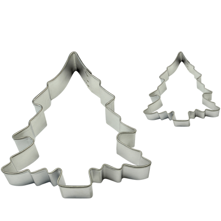 PME Zestaw 2 metalowych foremek choinka
