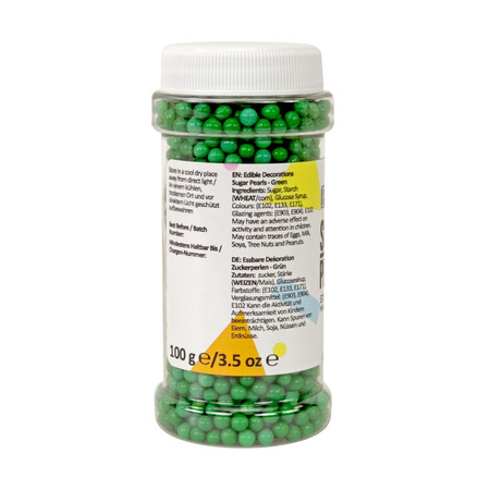 PME Cukrowe perełki dekoracyjne 100 g zielony