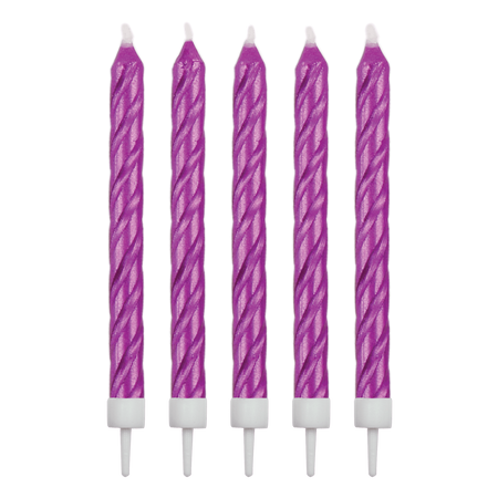 PME Świeczki różowe Happy Birthday (16 sztuk) różowy