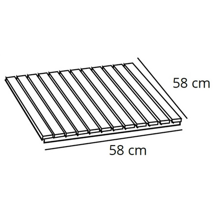 ARREDAMENTI SAMOA 60 Mata prysznicowa - 58 x 58 cm, brązowy