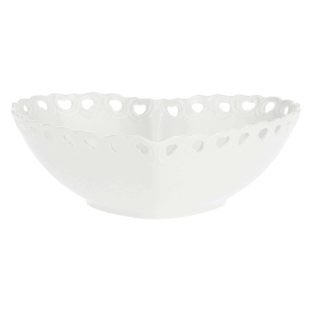 LA PORCELLANA BIANCA VALENTINO Zdobiona miska serce 20 cm