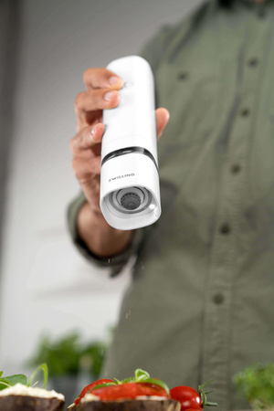 ZWILLING ENFINIGY Młynek elektryczny do przypraw biały