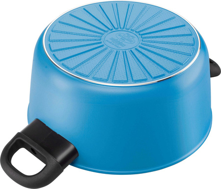 BALLARINI CAPRERA Garnek 2H z pokrywką 24 cm niebieski