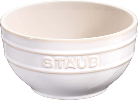STAUB SERVING Zestaw 4 misek okrągłych 12 cm, kość słoniowa