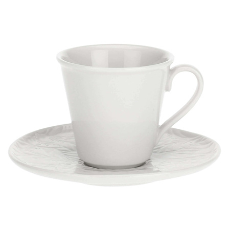 LA PORCELLANA BIANCA BOSCO Zestaw 6 filiżanek do kawy ze spodkiem 80 ml