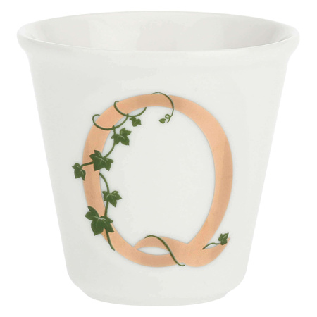 LA PORCELLANA BIANCA UNICO Filiżanka z łyżeczką 75 ml, Wzór Q