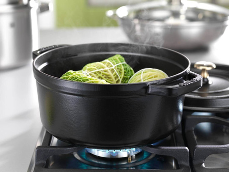 STAUB LA COCOTTE Garnek żeliwny okrągły 3.8 ltr, czarny