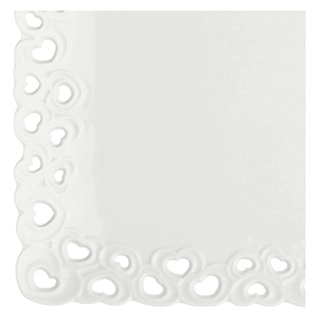 LA PORCELLANA BIANCA VALENTINO Zdobiona taca do serwowania 27 x 19 cm