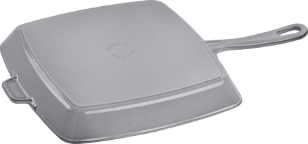 STAUB Kwadratowa żeliwna patelnia grillowa 30 cm, grafitowy