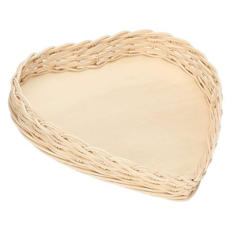 LA PORCELLANA BIANCA MIDOLLINO Wiklinowy kosz na naczynie do zapiekania serce