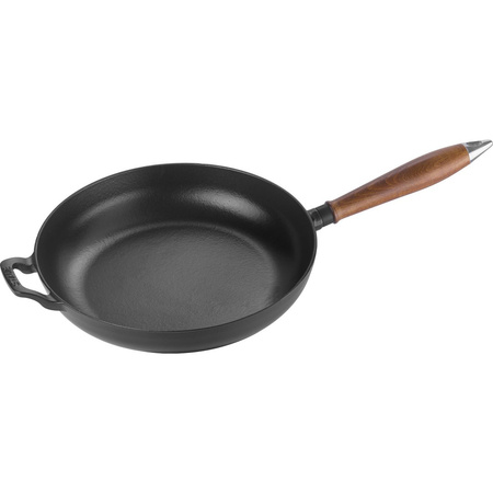 STAUB Patelnia żeliwna z drewnianym uchwytem 28 cm