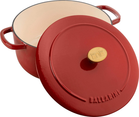 BALLARINI BELLAMONTE Garnek żeliwny okrągły 5.5 ltr, czerwony