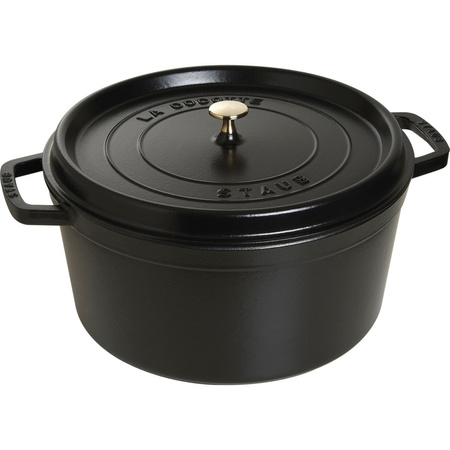 STAUB LA COCOTTE Garnek żeliwny okrągły 12.6 ltr, czarny