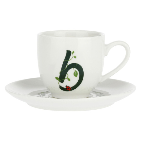 LA PORCELLANA BIANCA SOLOTUA Filiżanka ze spodkiem 90 ml, Wzór B