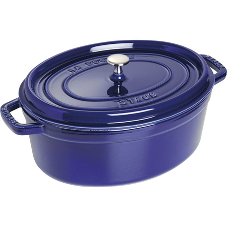 STAUB LA COCOTTE Garnek żeliwny owalny 3.2 ltr, niebieski