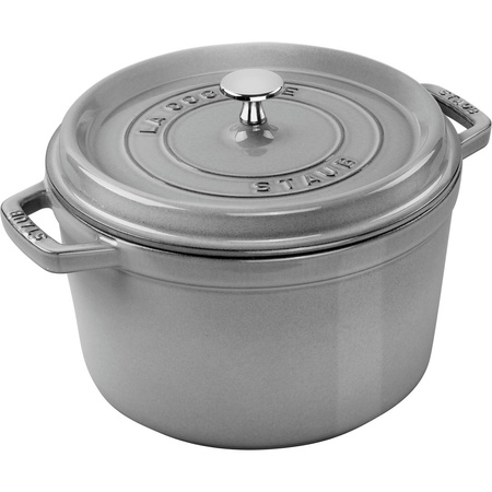 STAUB LA COCOTTE Garnek żeliwny okrągły wysoki 4.8 ltr, grafitowy