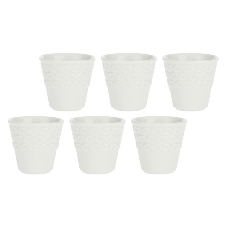 LA PORCELLANA BIANCA MOMENTI Zestaw 6 kubków do kawy 75 ml