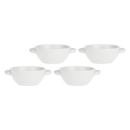 LA PORCELLANA BIANCA TERRINE Zestaw 4 okrągłych naczyń do zapiekania 650 ml