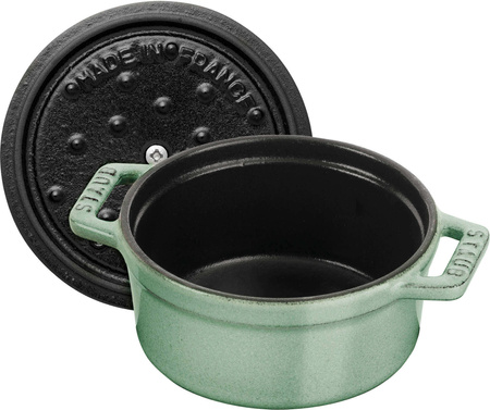 STAUB MINI COCOTTE Mini garnek żeliwny okrągły 250 ml, miętowy